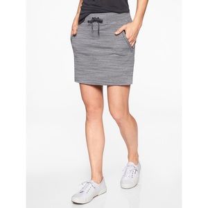 Athleta Gray & White Metro Striped Skort